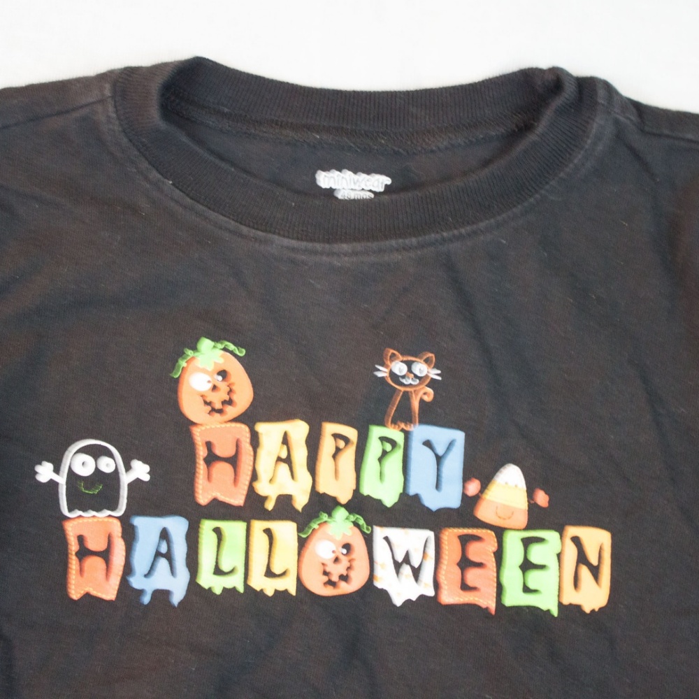 Miniwear 48 Months Shirt Black "Happy Halloween" - Picture 2 of 4